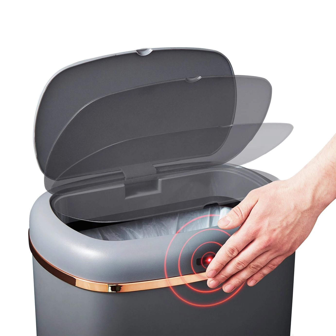 Tower 58 Liter Cavaletto Sensor Bin - Grey 3 Tower 58 Liter Cavaletto Sensor Bin - Grey - Image 3