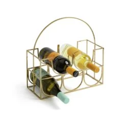Habitat Japonica 5 Bottle Stainless Steel Wine Rack -Habitat 9311013 R Z003A
