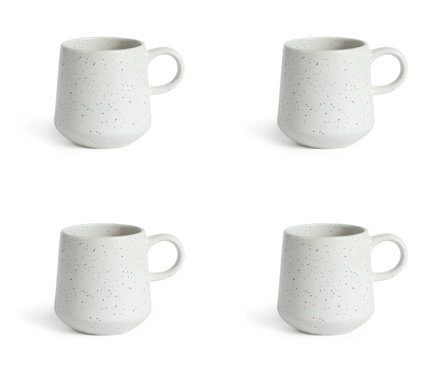 Habitat Addison Set Of 4 Speckled Mugs - White 1 Habitat Addison Set Of 4 Speckled Mugs - White