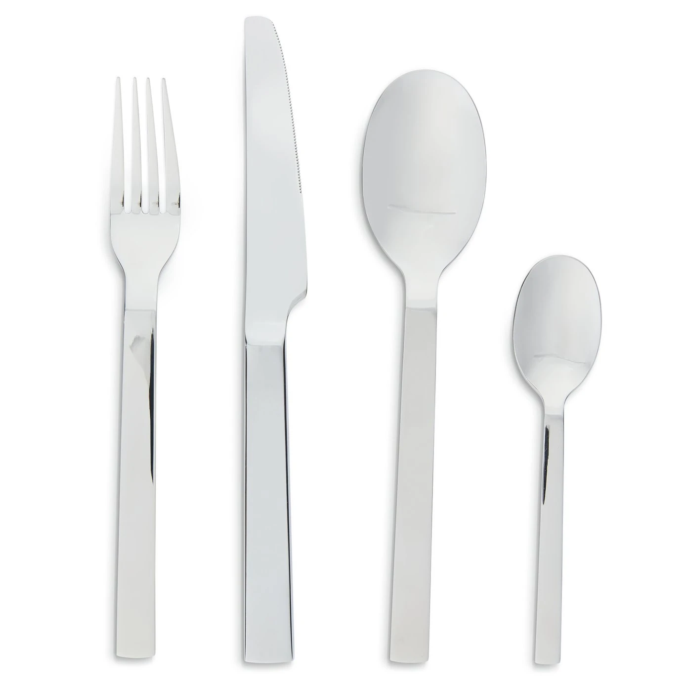 Habitat Addison 16 Piece Stainless Steel Cutlery Set Mirror 1 Habitat Addison 16 Piece Stainless Steel Cutlery Set Mirror