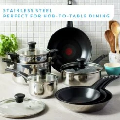 Tefal Jamie Oliver 24cm Non Stick Stainless Steel Frying Pan 11 Tefal Jamie Oliver 24cm Non Stick Stainless Steel Frying Pan -Habitat 9336373 R Z005A