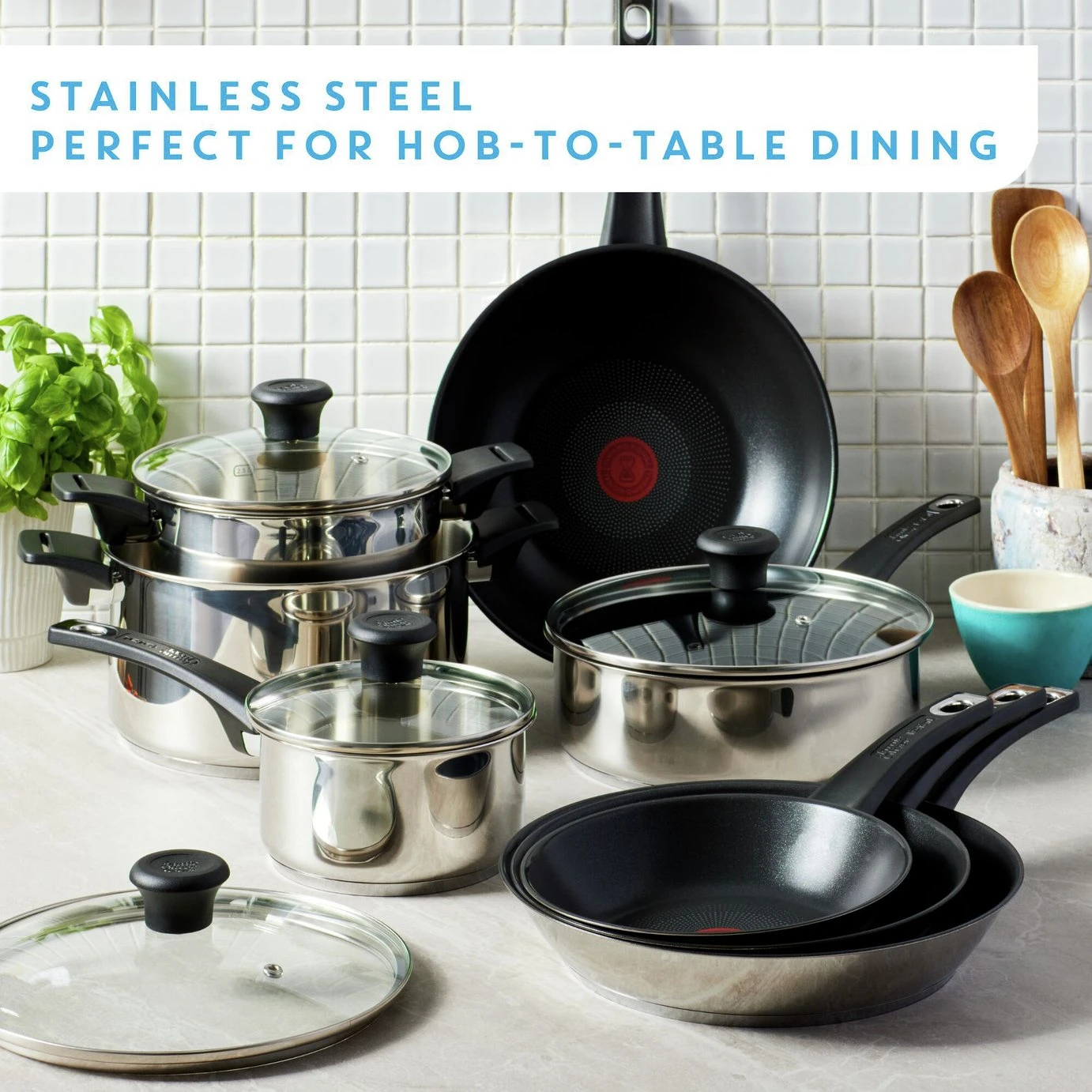 Tefal Jamie Oliver 24cm Non Stick Stainless Steel Frying Pan 5 Tefal Jamie Oliver 24cm Non Stick Stainless Steel Frying Pan - Image 5