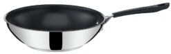 Tefal Jamie Oliver 28cm Non Stick Stainless Steel Wok -Habitat 9341234 R Z003A
