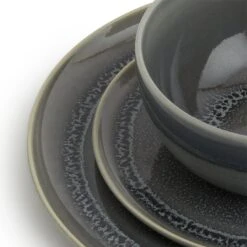 Habitat Evora 12 Piece Stoneware Dinner Set - Green -Habitat 9424254 R Z005A