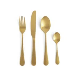 Habitat 16 Piece Gold Stainless Steel Cutlery Set