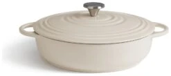 Habitat 4 Litre Cast Iron Shallow Casserole Dish - Cream