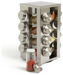 Habitat 16 Jar Stainless Steel Revolving Spice Rack -Habitat 9491153 R Z003A