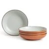 Habitat Speckle 4 Piece Stoneware Pasta Bowl - Rust