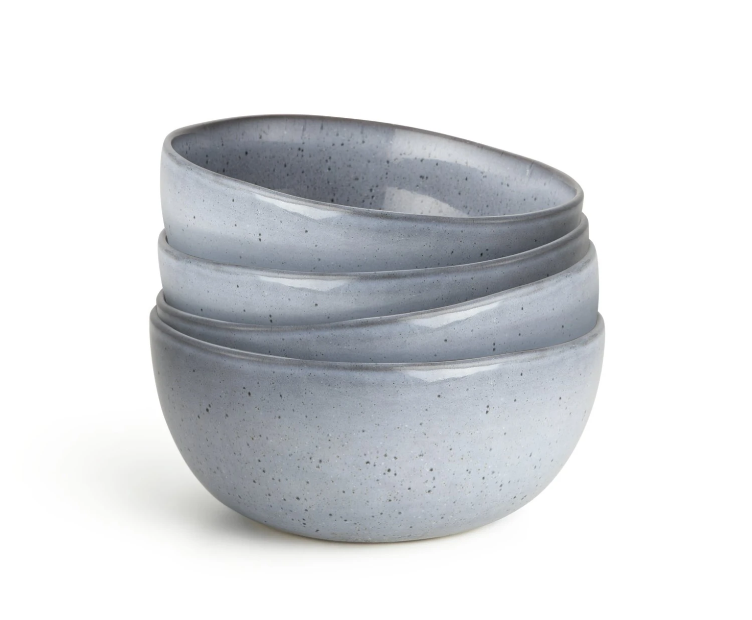 Habitat Evora 4 Piece Stoneware Cereal Bowl - Blue 3 Habitat Evora 4 Piece Stoneware Cereal Bowl - Blue - Image 3