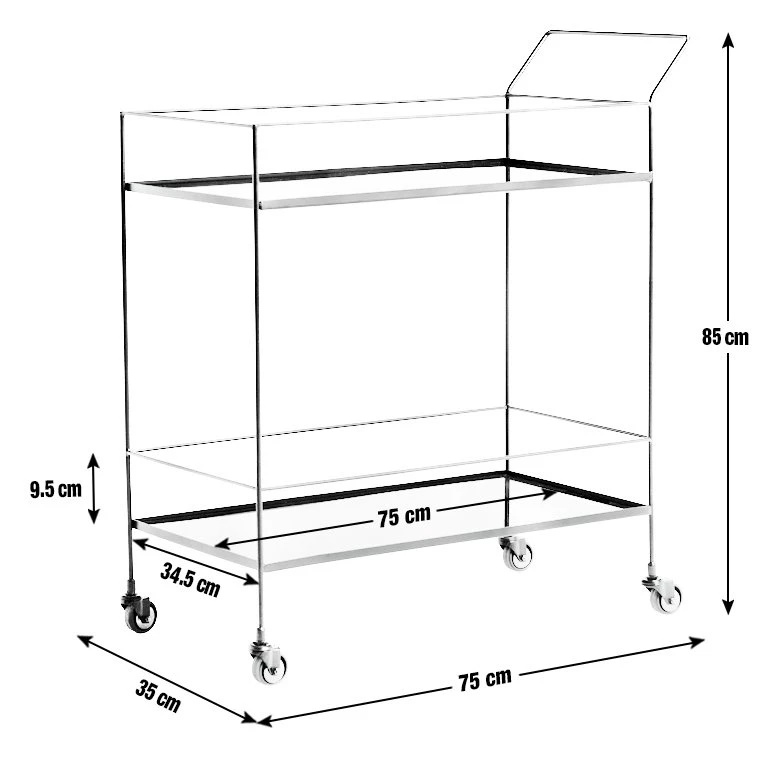 Habitat Monroe Drinks Trolley - Black 3 Habitat Monroe Drinks Trolley - Black - Image 3