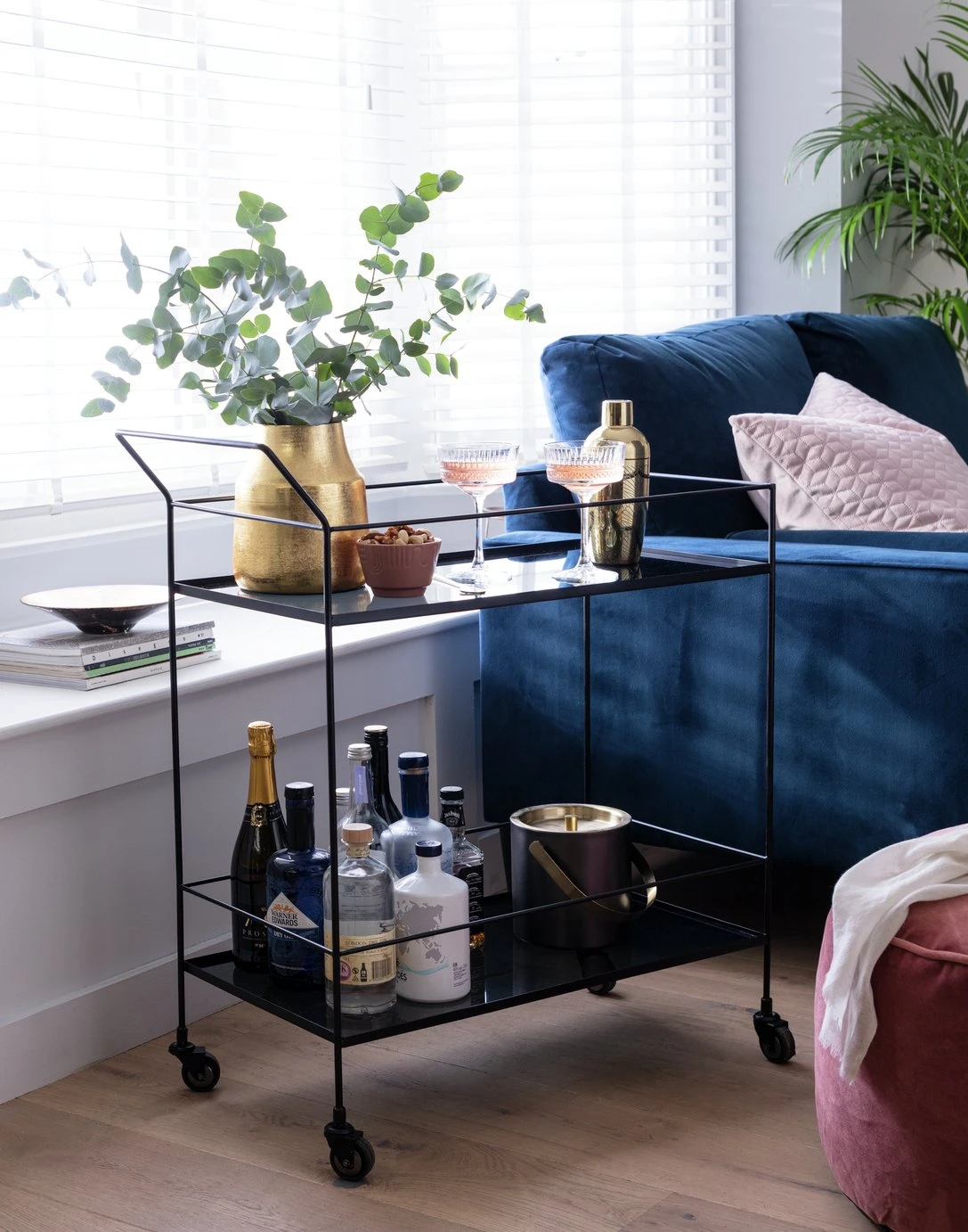 Habitat Monroe Drinks Trolley - Black 2 Habitat Monroe Drinks Trolley - Black - Image 2