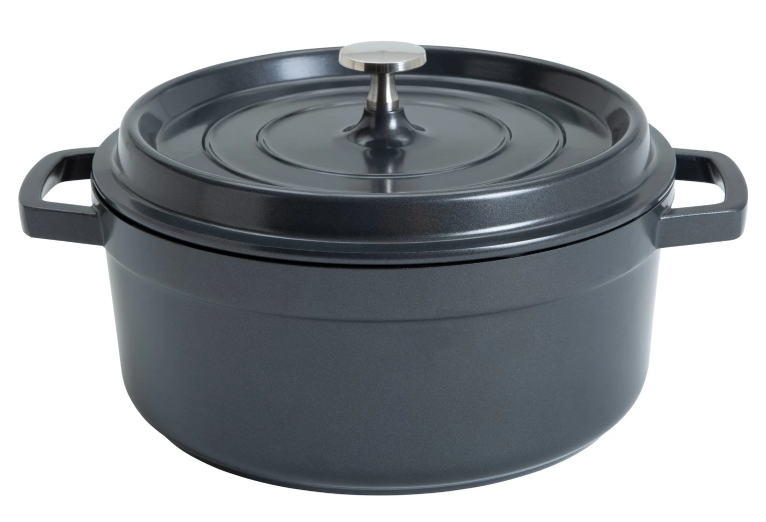 Habitat 3.6 Litre Aluminium Casserole Dish - Grey 1 Habitat 3.6 Litre Aluminium Casserole Dish - Grey