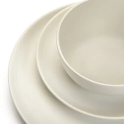 Habitat 12 Piece Stoneware Dinner Set - White -Habitat 9577833 R Z005A