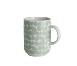 Habitat Scandi Decal Set Of 4 Mugs - White And Mint -Habitat 9598922 R Z002A
