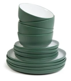 Habitat Two Tone 16 Piece Stoneware Dinner Set 8 Habitat Two Tone 16 Piece Stoneware Dinner Set -Habitat 9604438 R Z002A