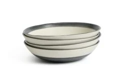 Habitat Stripe 4 Piece Stoneware Pasta Bowl - Blue -Habitat 9605554 R Z002A