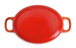 Habitat 2.4Litre Oval Cast Iron Casserole Dish - Orange -Habitat 9606766 R Z004A