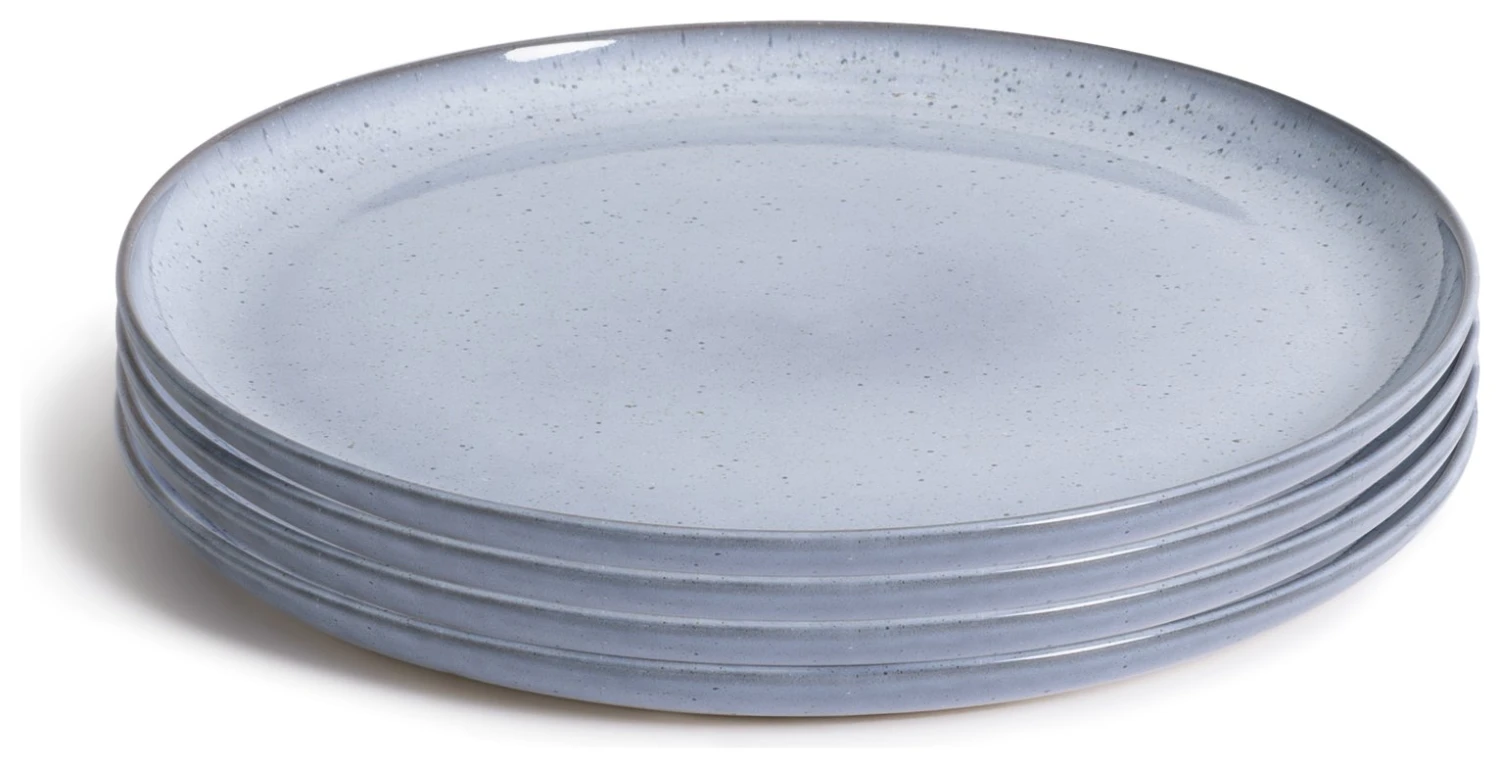 Habitat Evora 4 Piece Stoneware Dinner Plate - Blue 1 Habitat Evora 4 Piece Stoneware Dinner Plate - Blue