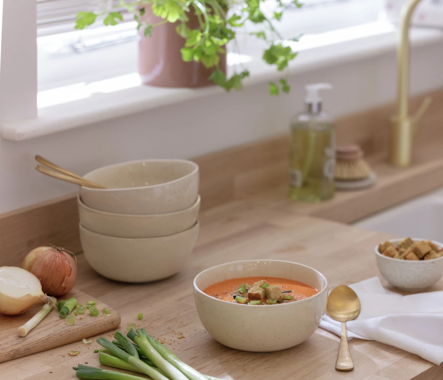 Habitat Evora 4 Piece Cereal Bowl - Natural 2 Habitat Evora 4 Piece Cereal Bowl - Natural - Image 2